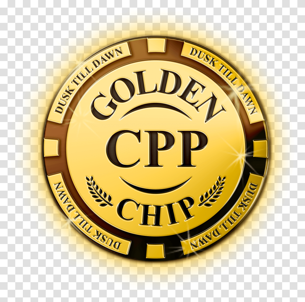 Golden Chip Poker, Label, Logo Transparent Png