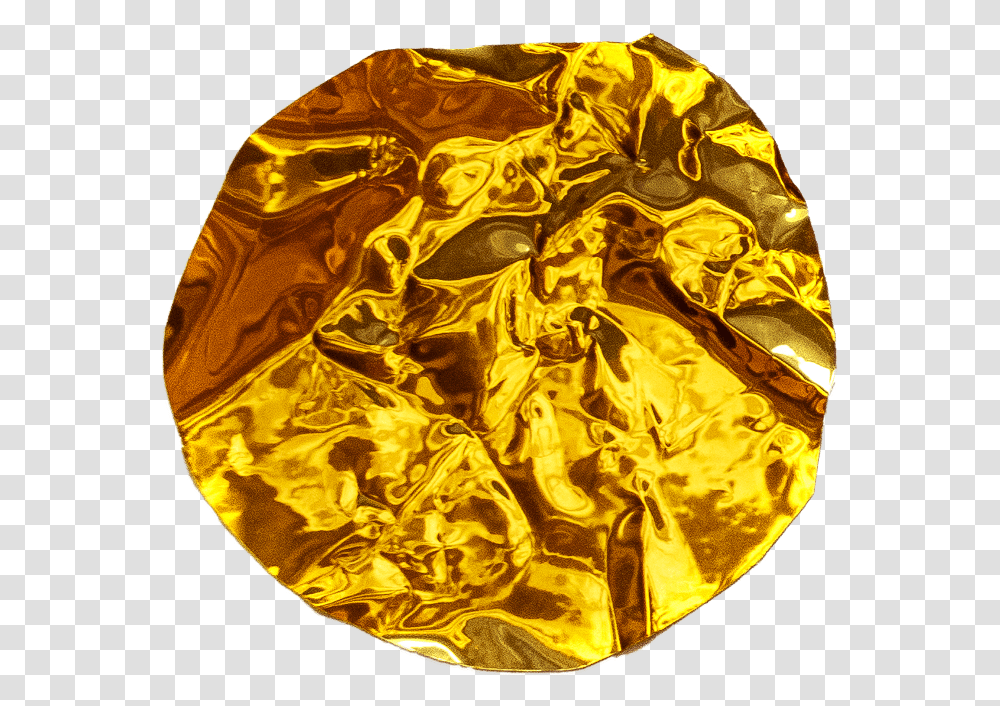 Golden Circle Foil Texture Frame Realistic Wrinkles, Aluminium, Painting, Fossil Transparent Png