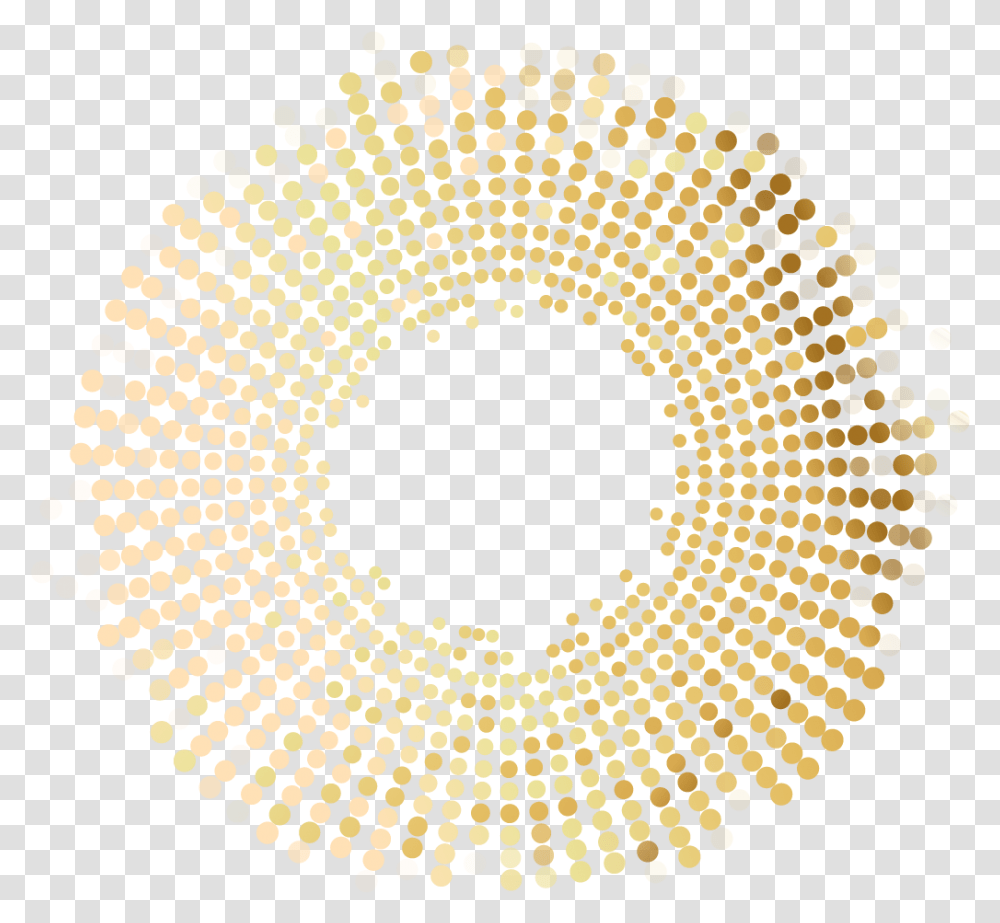 Golden Circle Vector Halftone Hd Image Gold Circle Vector, Pattern, Fractal, Ornament Transparent Png