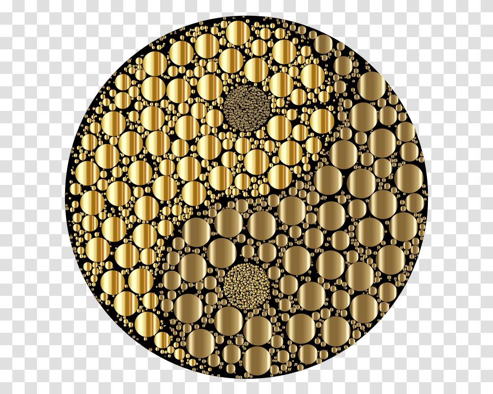Golden Circles Yin Yang Openclipart Decorative, Chandelier, Lamp, Pattern, Treasure Transparent Png