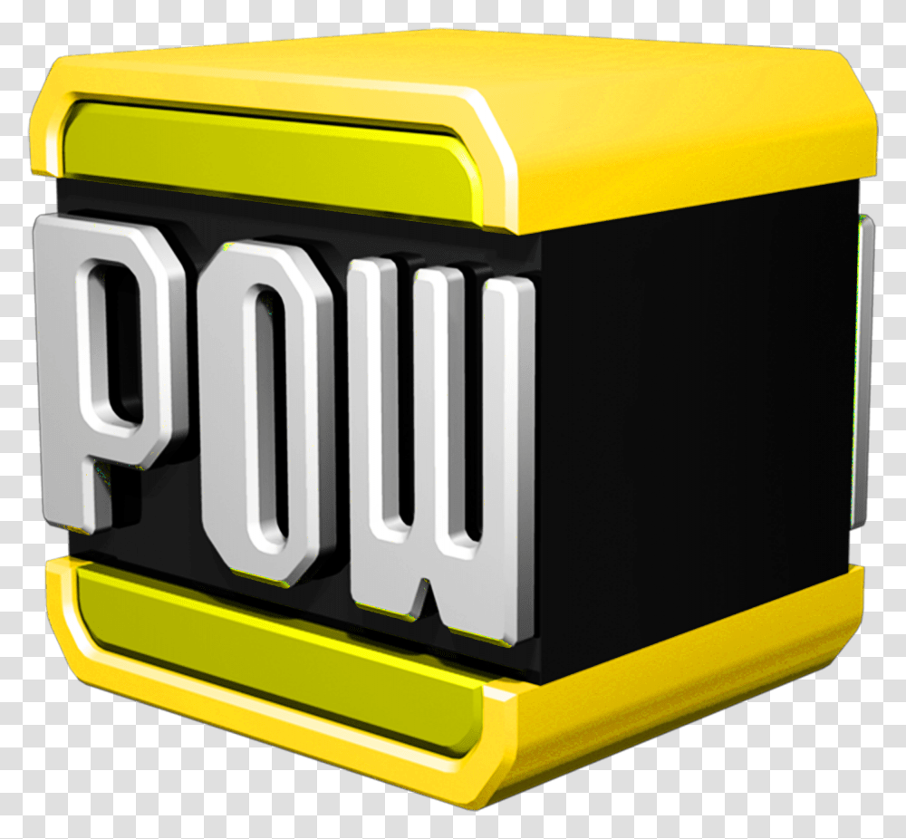 Golden Clipart Gold Block Box Mario Kart Pow, Logo, Symbol, Word, Train Transparent Png