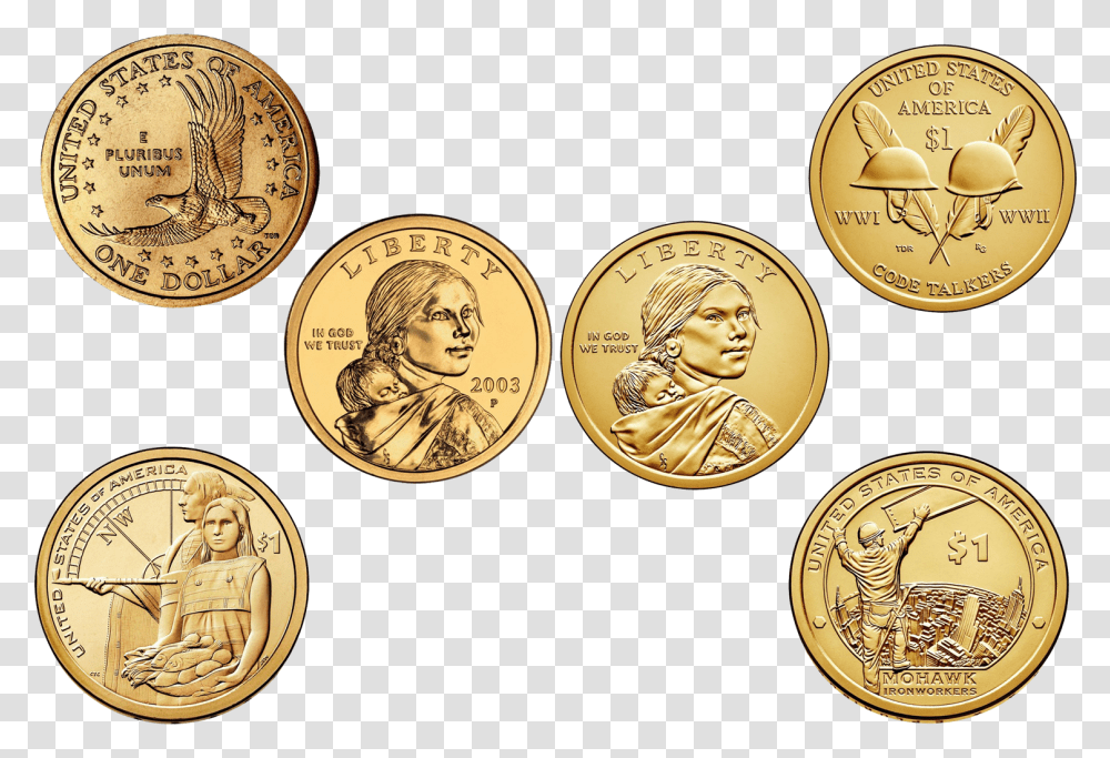 Golden Coins Clipart Us Dollar Coins, Money, Person, Human, Bronze Transparent Png