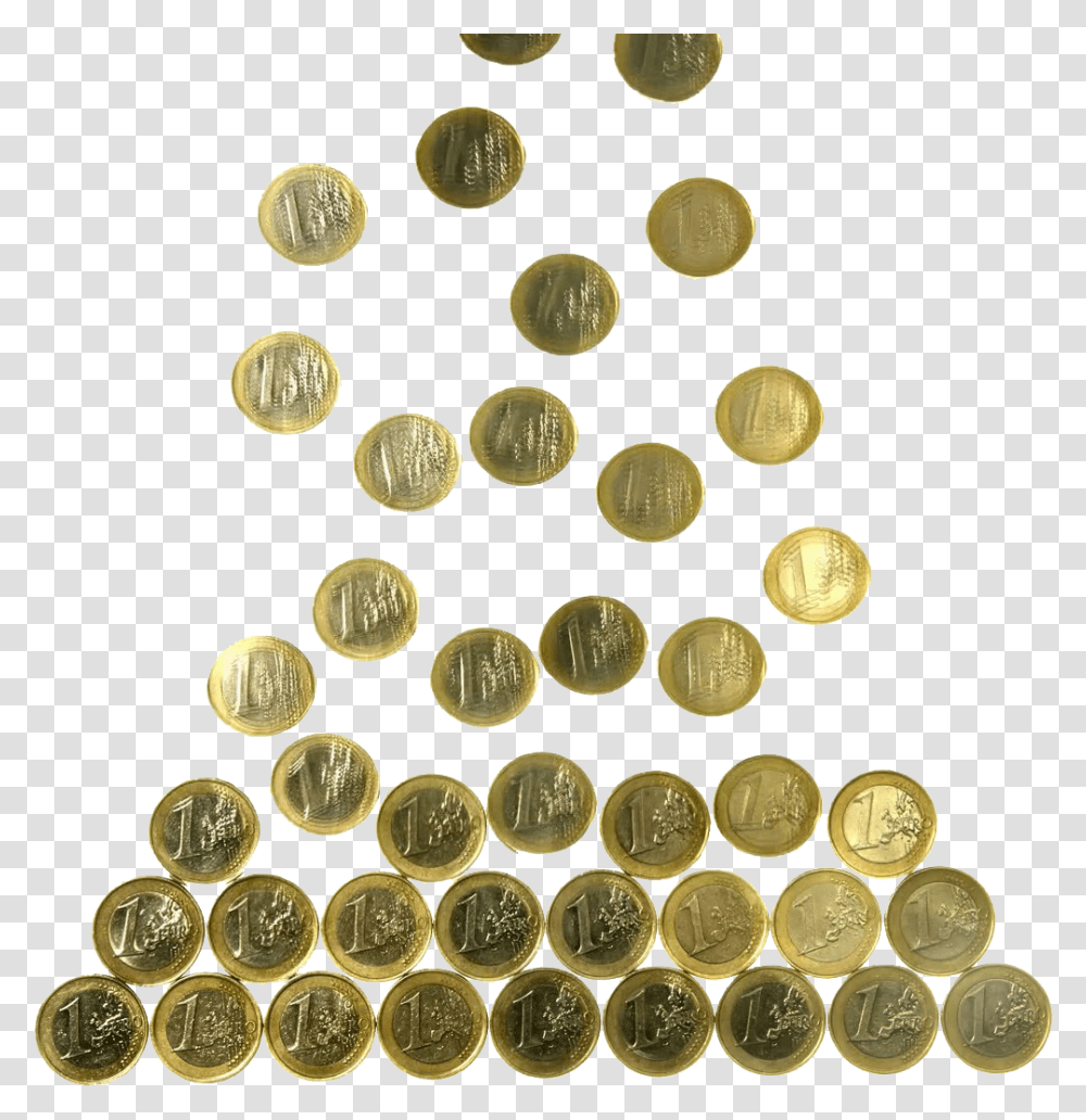 Golden Coins Free Images Brass, Money, Nickel, Treasure Transparent Png