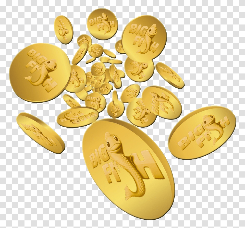 Golden Coins Free Pic Slots Coins, Plant, Food, Vegetable, Nut Transparent Png