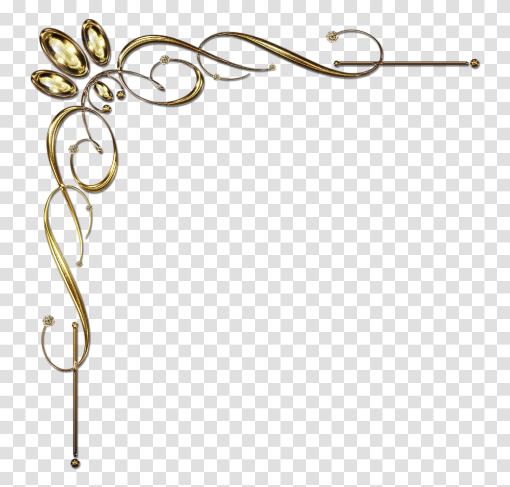 Golden Corner Ornament, Bow, Bronze, Accessories Transparent Png