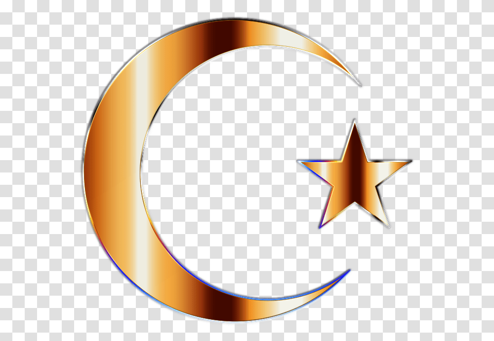 Golden Crescent Moon And Star Openclipart Crescent Moon And Star No Background, Symbol, Star Symbol Transparent Png