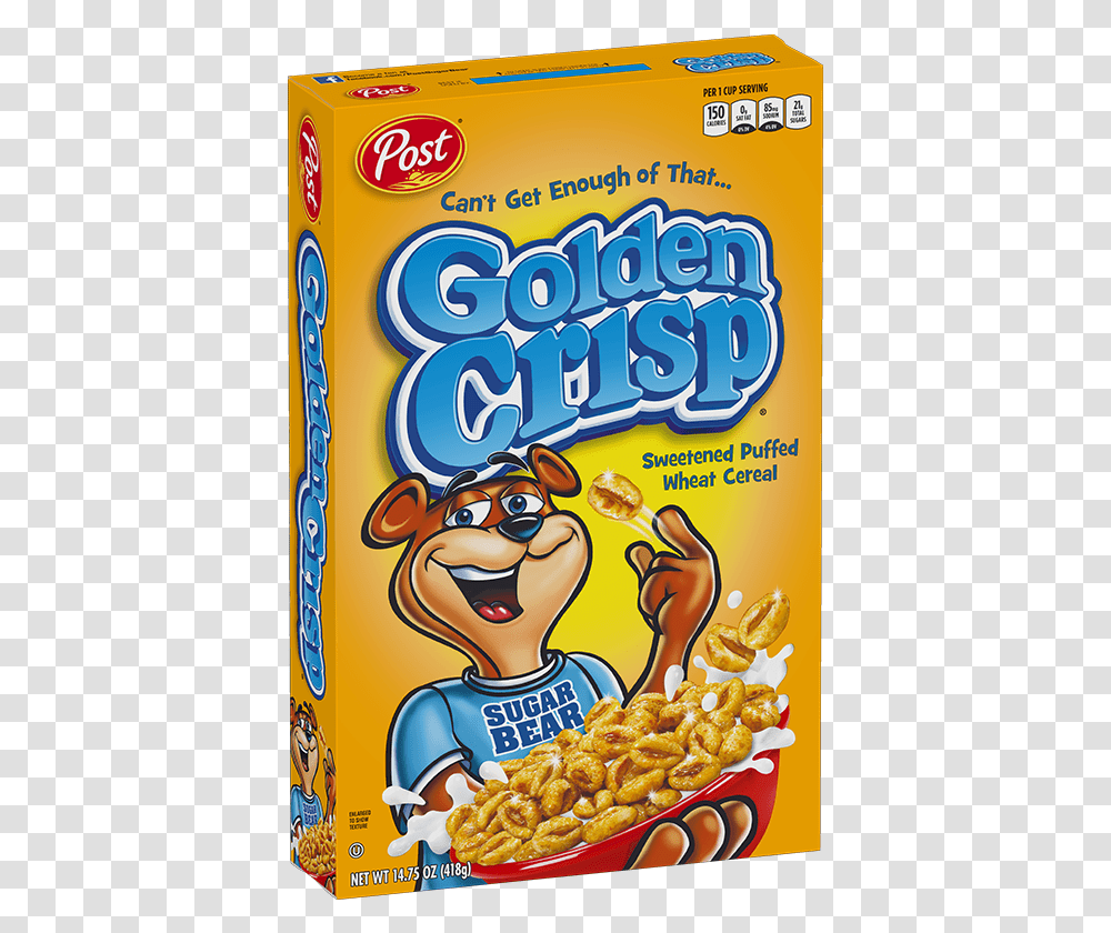 Golden Crisp Product Image Golden Crisp Cereal, Label, Food, Animal, Plant Transparent Png
