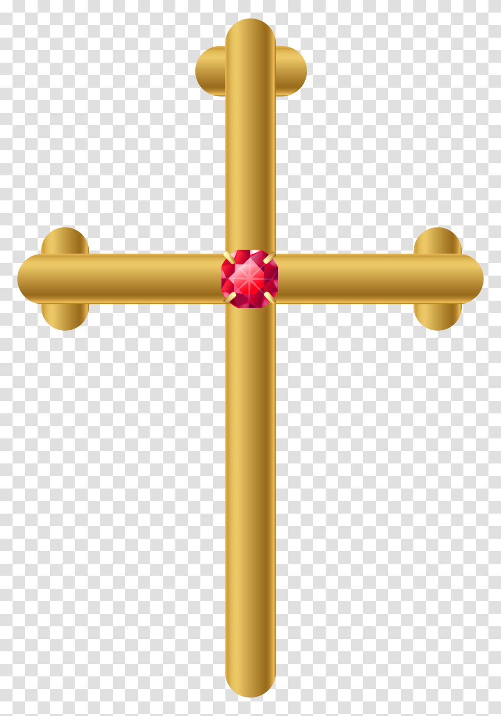 Golden Cross Clip Art, Crucifix Transparent Png