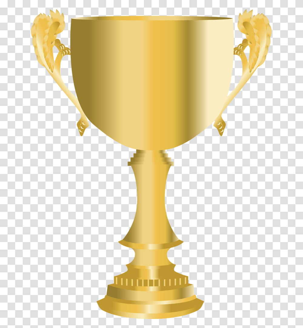Golden Cup, Trophy, Person, Human, Lamp Transparent Png