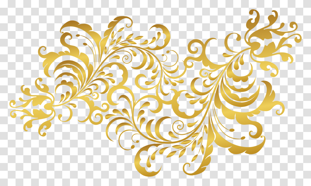 Golden Design Background, Floral Design, Pattern Transparent Png