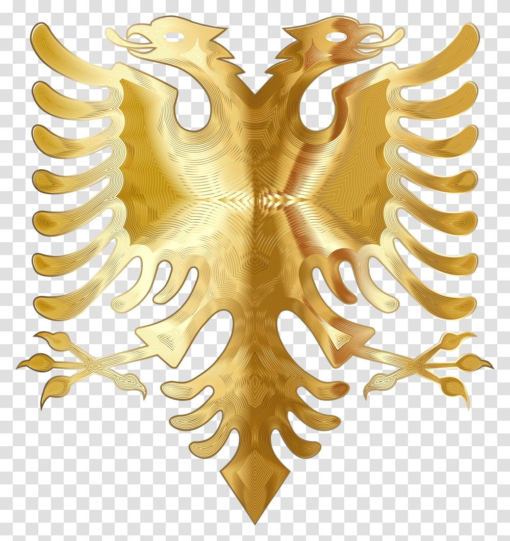 Golden Double Headed Eagle 2 Clip Arts Double Headed Golden Eagle, Calligraphy, Handwriting, Pattern Transparent Png