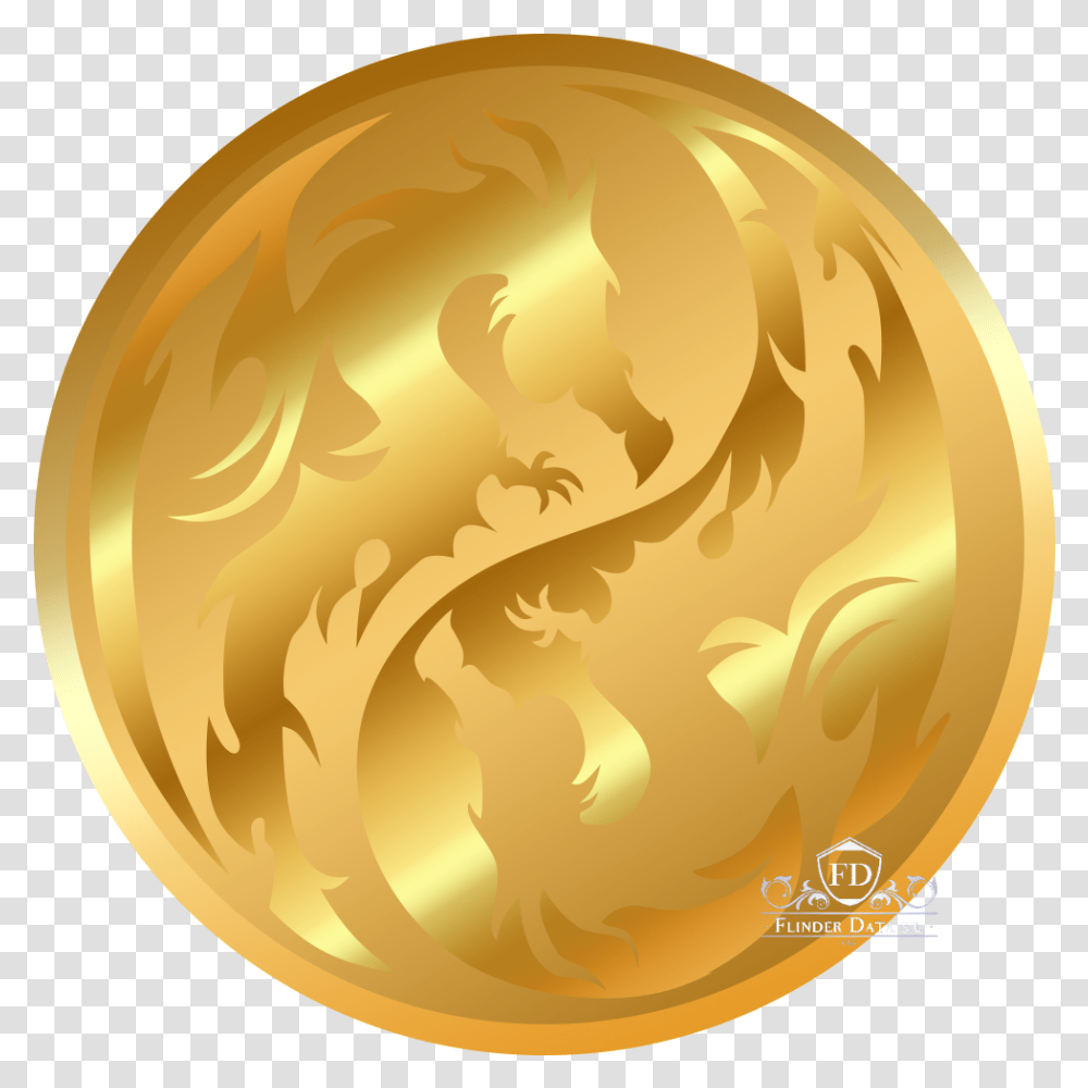 Golden Dragon Logos Gold Dragon Logo, Trophy, Gold Medal, Fungus, Coin Transparent Png