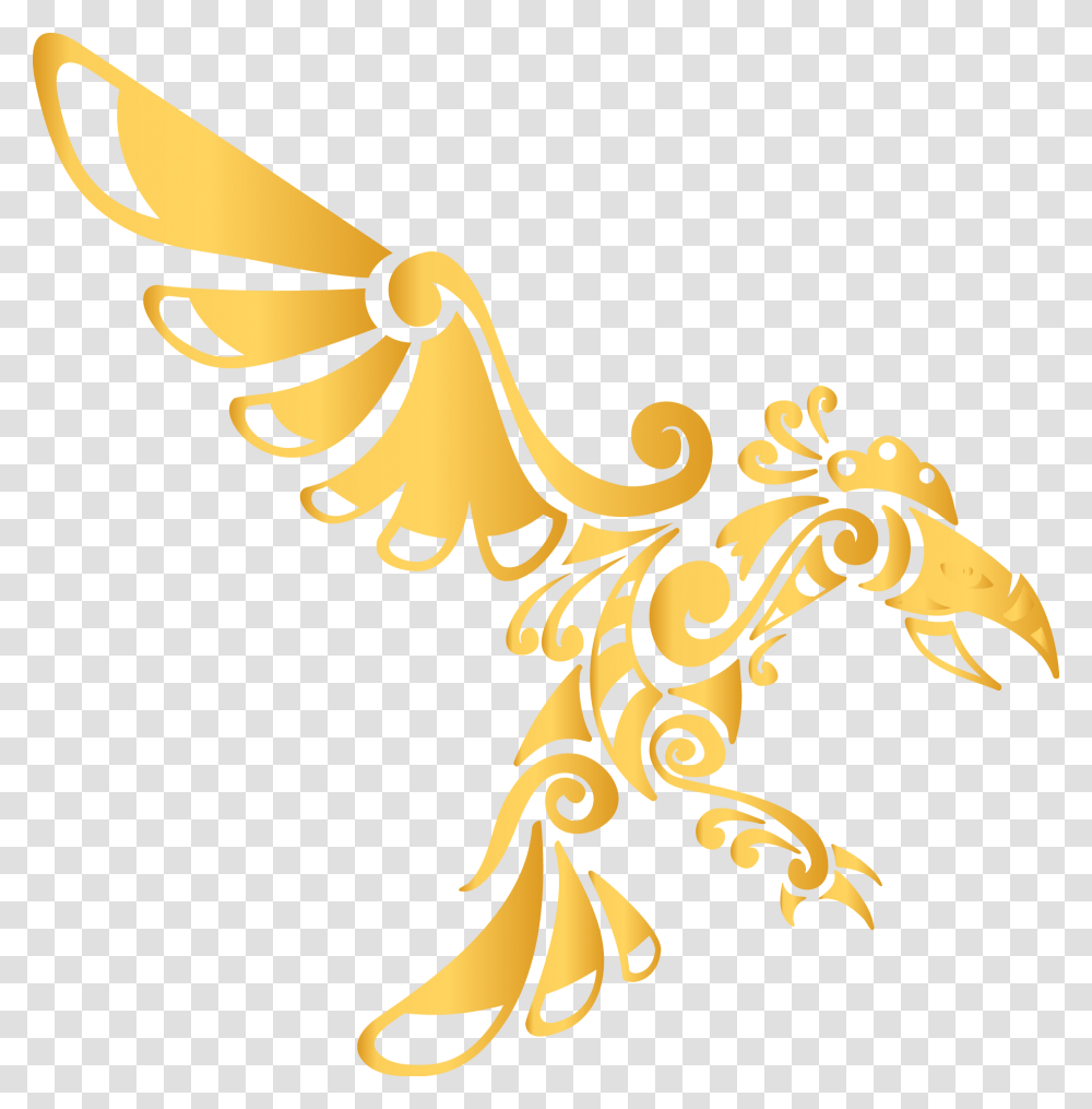 Golden Eagle Illustration, Floral Design, Pattern Transparent Png