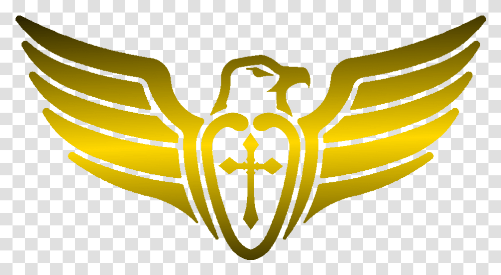 Golden Eagle Logo Gold Eagle Logo, Symbol, Banana, Food, Hand Transparent Png