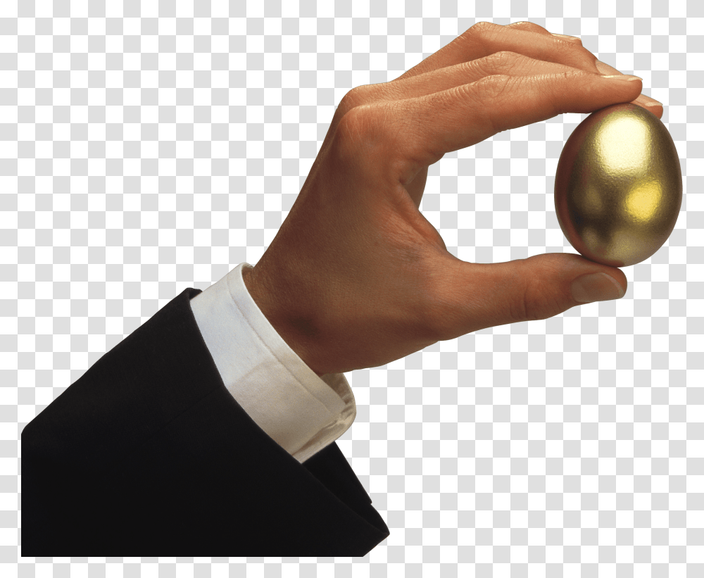Golden Egg Hand Holding A Golden Egg, Sphere, Person, Human, Finger Transparent Png