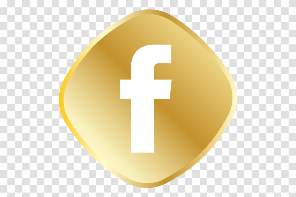 Golden Facebook Icon Royal Facebook Logo Gold, First Aid, Lamp Transparent Png