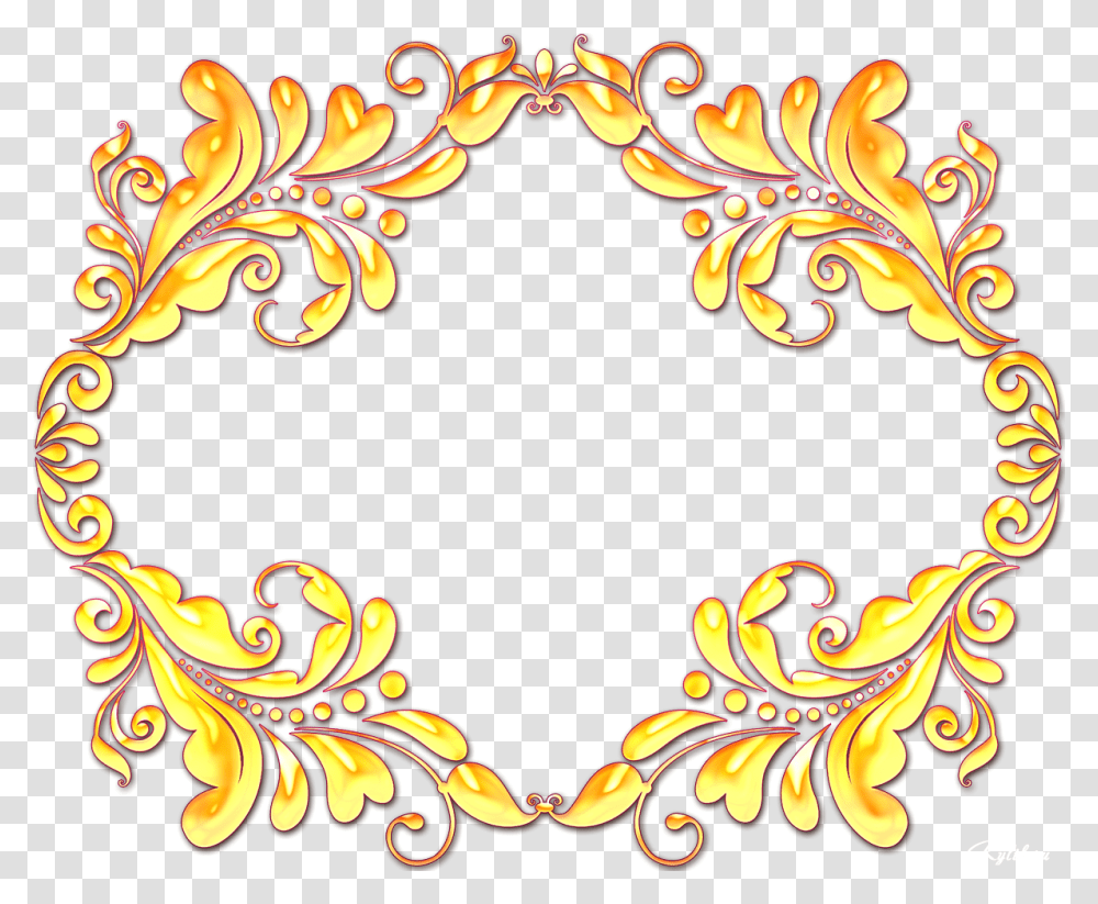 Golden Frame Border Design Printabell Create, Floral Design, Pattern Transparent Png