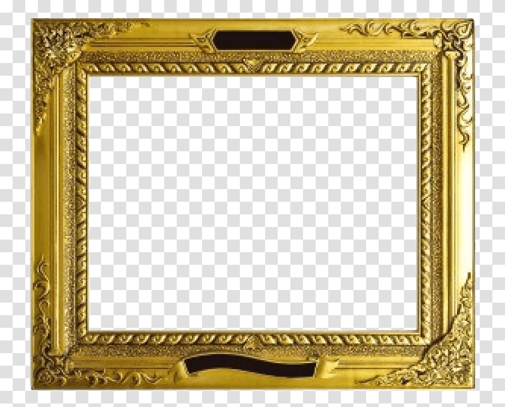Golden Frame Image Golden Frames, Gate, Mirror, Painting Transparent Png