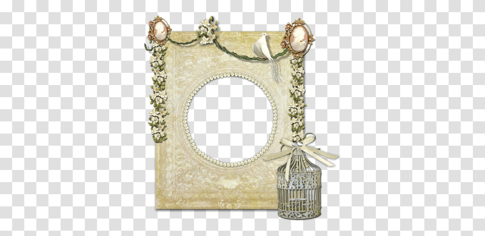 Golden Frame With Bird And Cage Clipart Photo 891 Dress, Accessories, Accessory, Furniture, Cushion Transparent Png