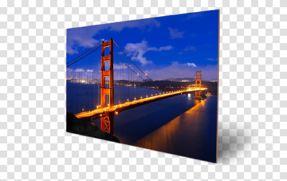 Golden Gate Bridge, Building, Metropolis, City, Urban Transparent Png