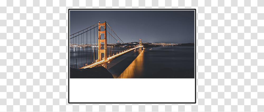 Golden Gate Bridge, Building, Metropolis, City, Urban Transparent Png