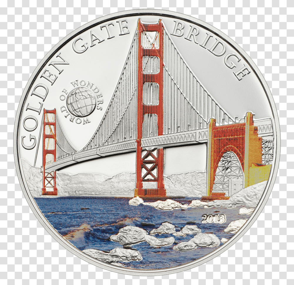 Golden Gate Bridge, Money, Coin, Nickel, Building Transparent Png