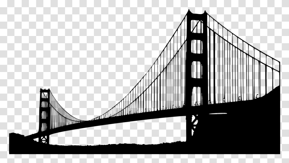 Golden Gate Bridge Silhouette Golden Gate Bridge, Gray Transparent Png