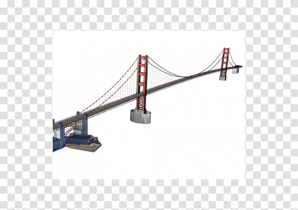 Golden Gate Bridge Sketchup Block Cad Blocks Free, Building, Suspension Bridge, Construction Crane, Architecture Transparent Png