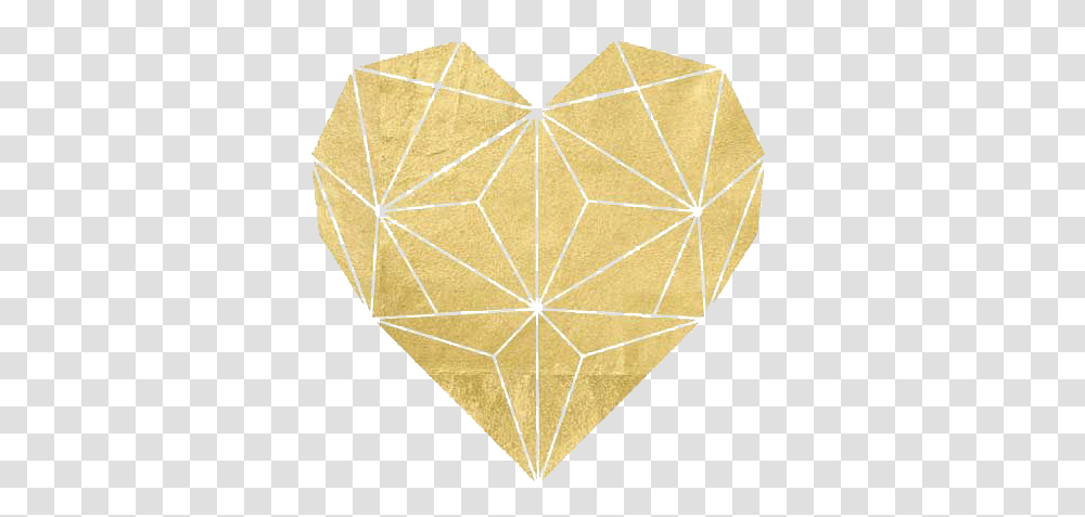 Golden Geometric Heart, Pattern, Ornament, Rug, Diagram Transparent Png
