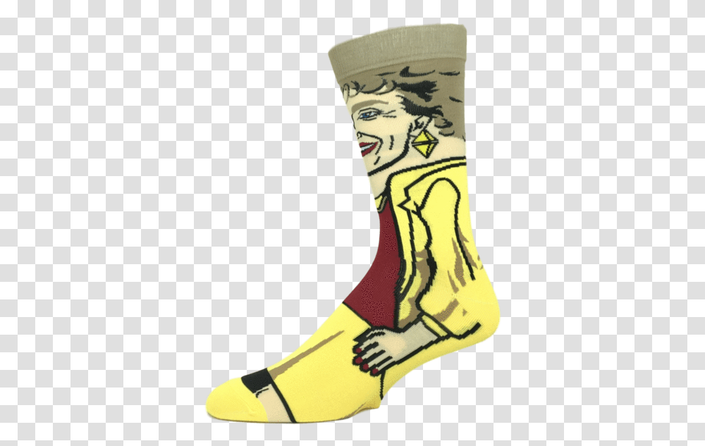 Golden Girls Blanch 360 Socks Sock, Apparel, Skin, Person Transparent Png
