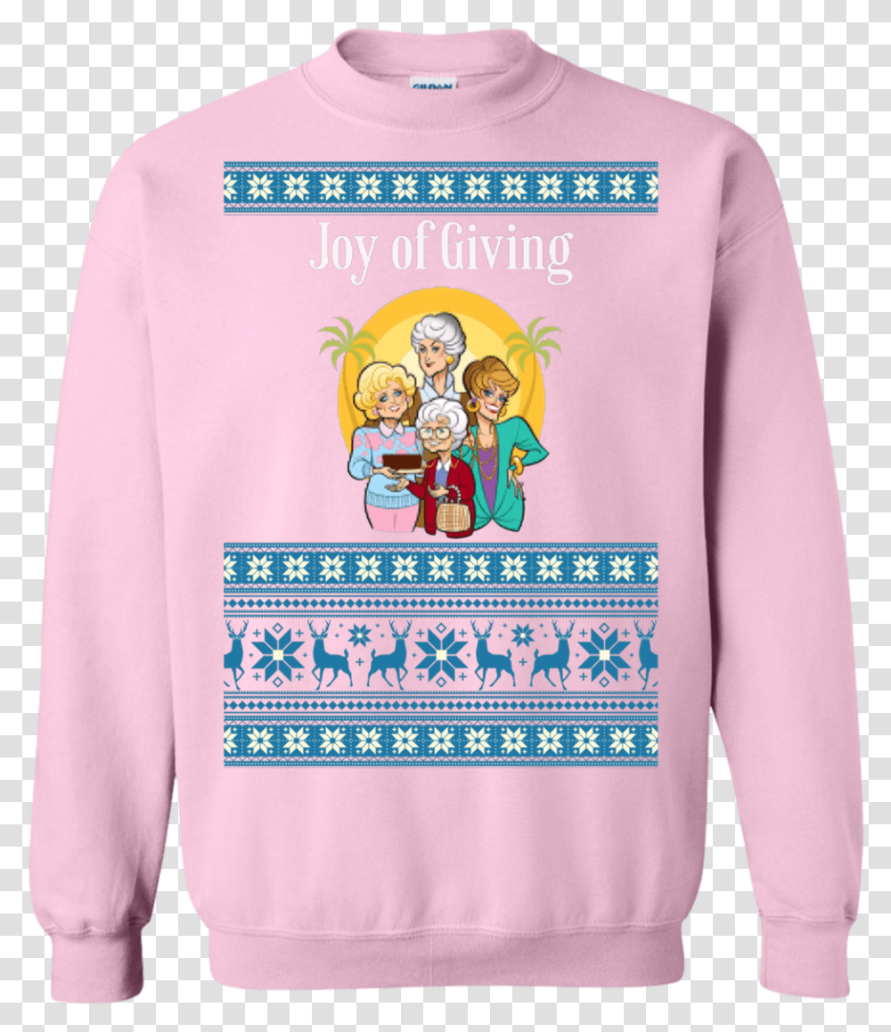 Golden Girls Christmas Sweater Thank You For Being A Sweater For Girls, Clothing, Apparel, Sleeve, Sweatshirt Transparent Png