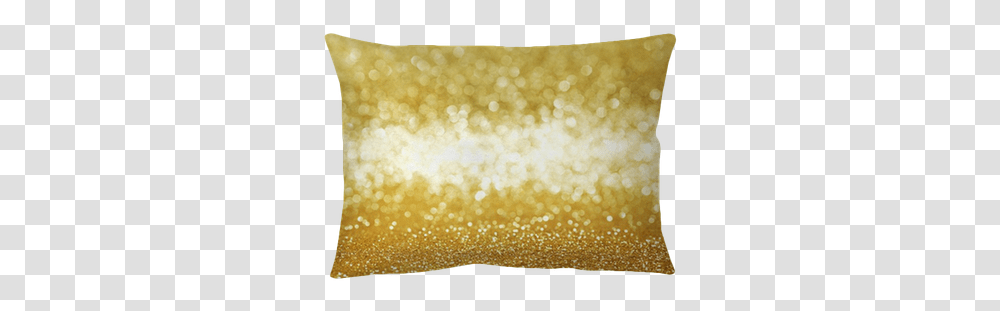 Golden Glitter Background Throw Pillow Decorative, Rug, Light, Flare, Foam Transparent Png