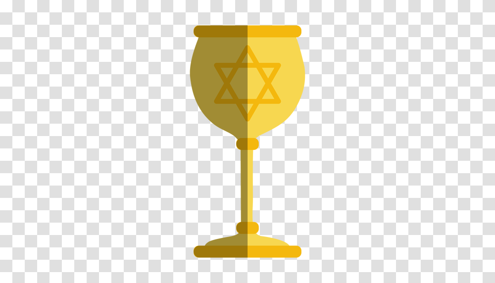 Golden Goblet With Jewish Star, Lamp, Glass, Trophy Transparent Png