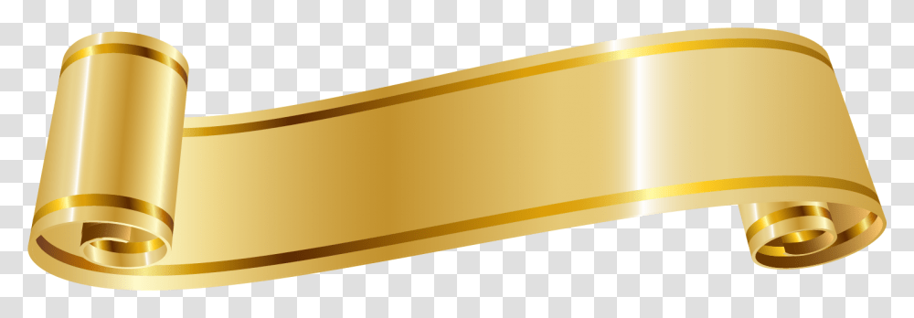 Golden Gold Ribbon Download Hq Clipart Gold Colour Ribbon, Scroll, Pencil Box Transparent Png