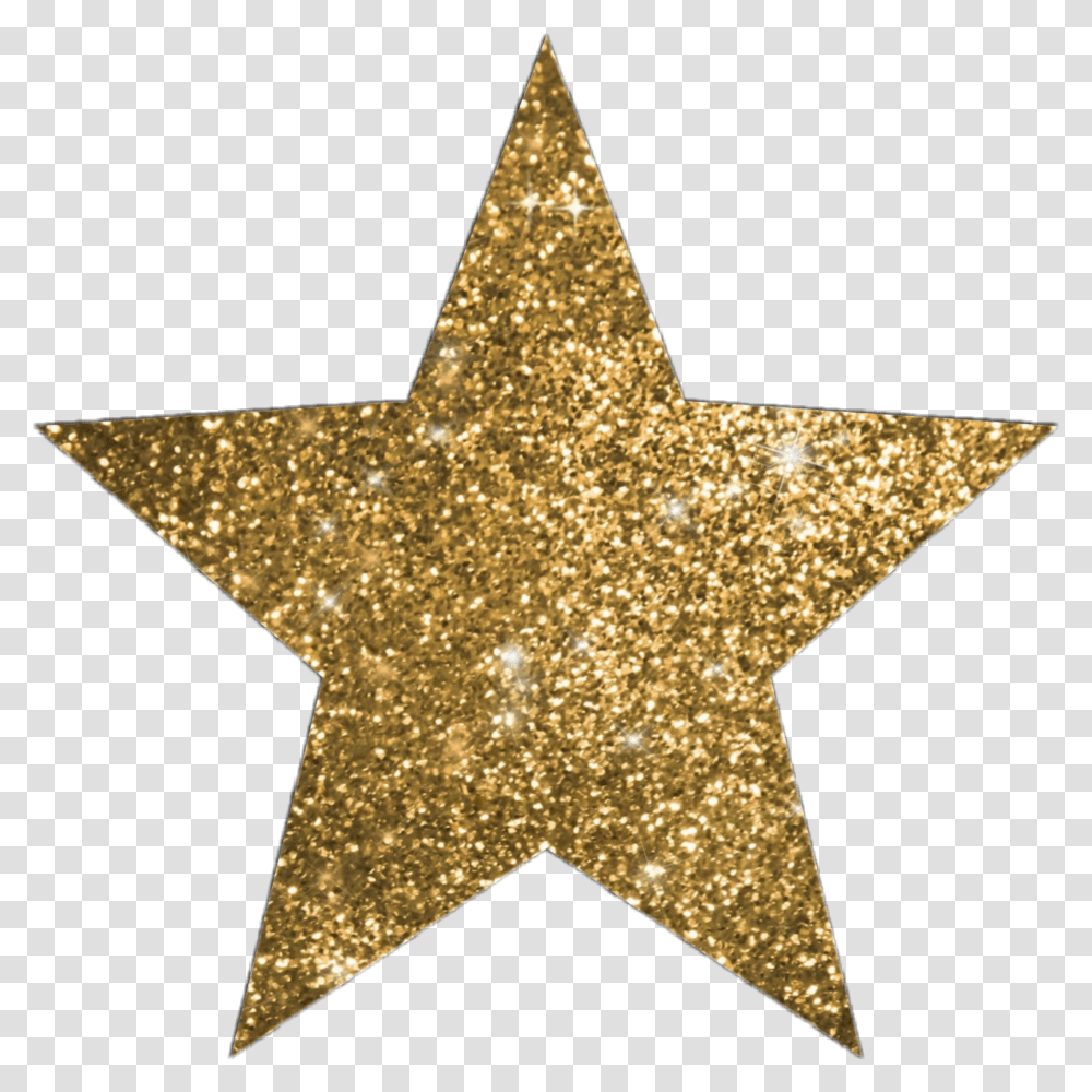Golden Gold Star Glitter Shines Brightness Glow Star No Background, Cross, Star Symbol, Light Transparent Png