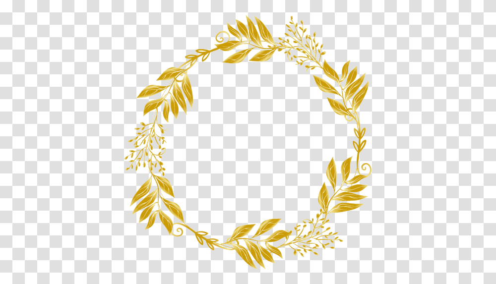 Golden Gold Wreath Floral Flowers Flower Designs, Floral Design, Pattern Transparent Png
