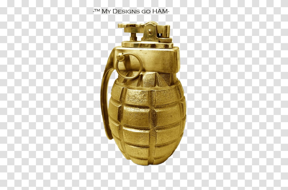 Golden Grenade Psd Official Psds Gold Grenade, Bomb, Weapon, Weaponry Transparent Png