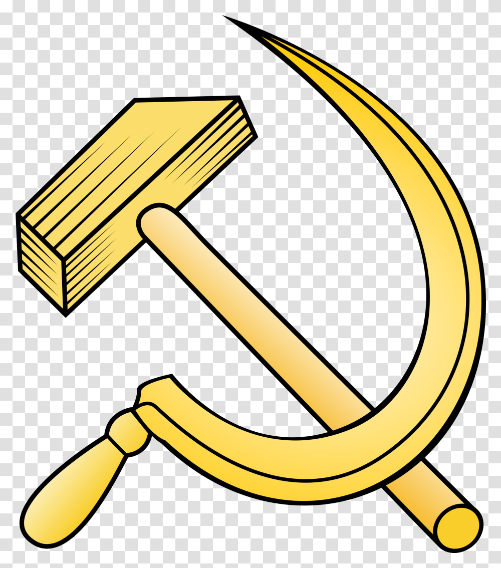 Golden Hammer And Sickle, Tool Transparent Png