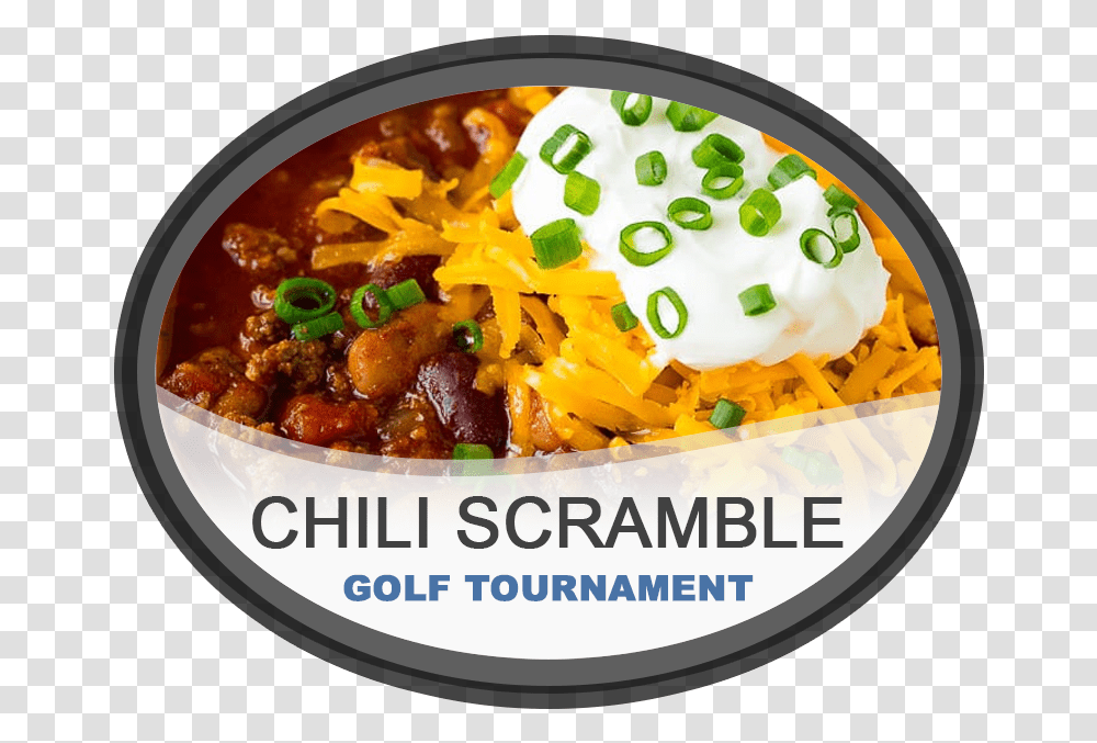Golden Hawk Golf Course Chili Cook Off Golf Tournament Chili With Cheese And Sour Cream, Meal, Food, Dish, Bowl Transparent Png