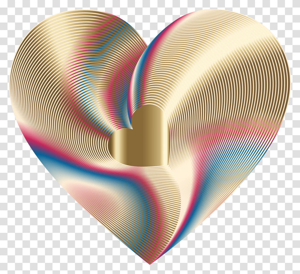 Golden Heart Of The Rainbow 9 Clip Arts Gold Rainbow Heart, Lamp, Tie, Accessories Transparent Png