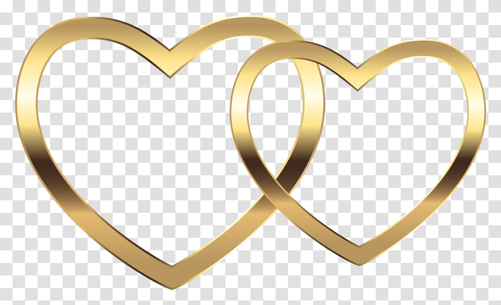 Golden Hearts No Background, Logo, Trademark, Label Transparent Png