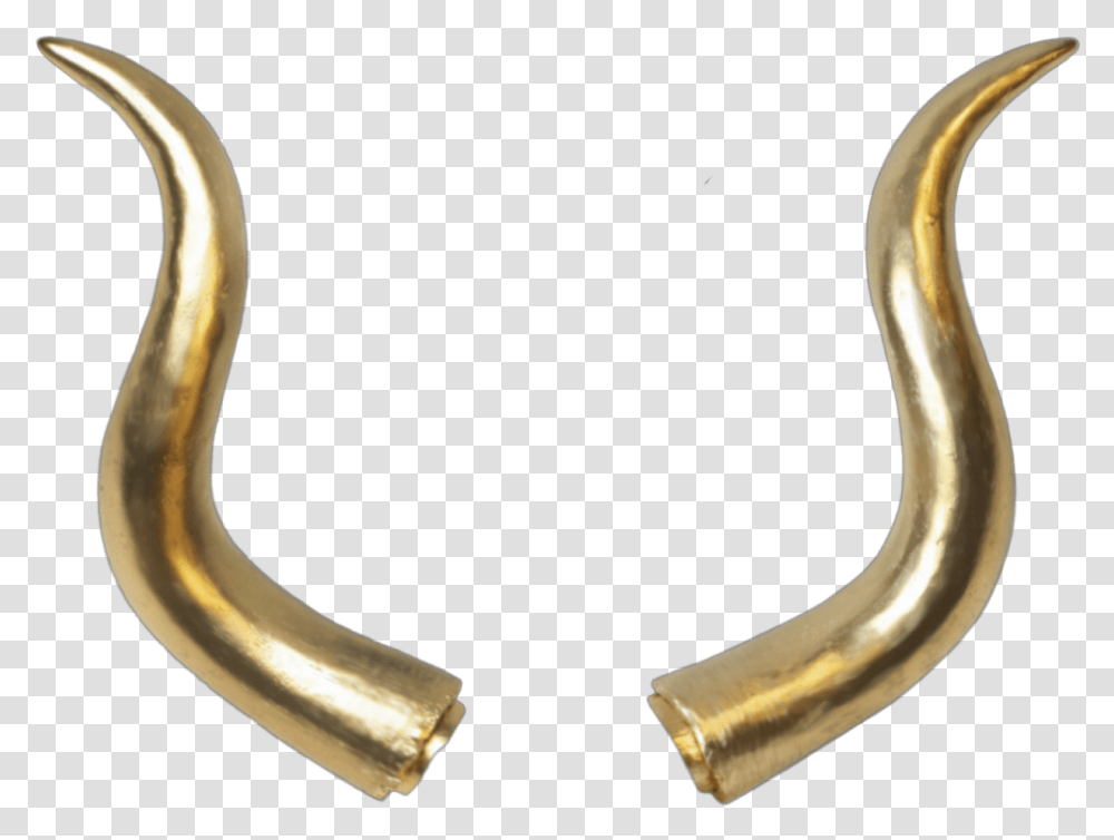 Golden Horns Chifres Douradofreetoedit Chifre Dourado, Bronze, Handle, Stick, Cane Transparent Png