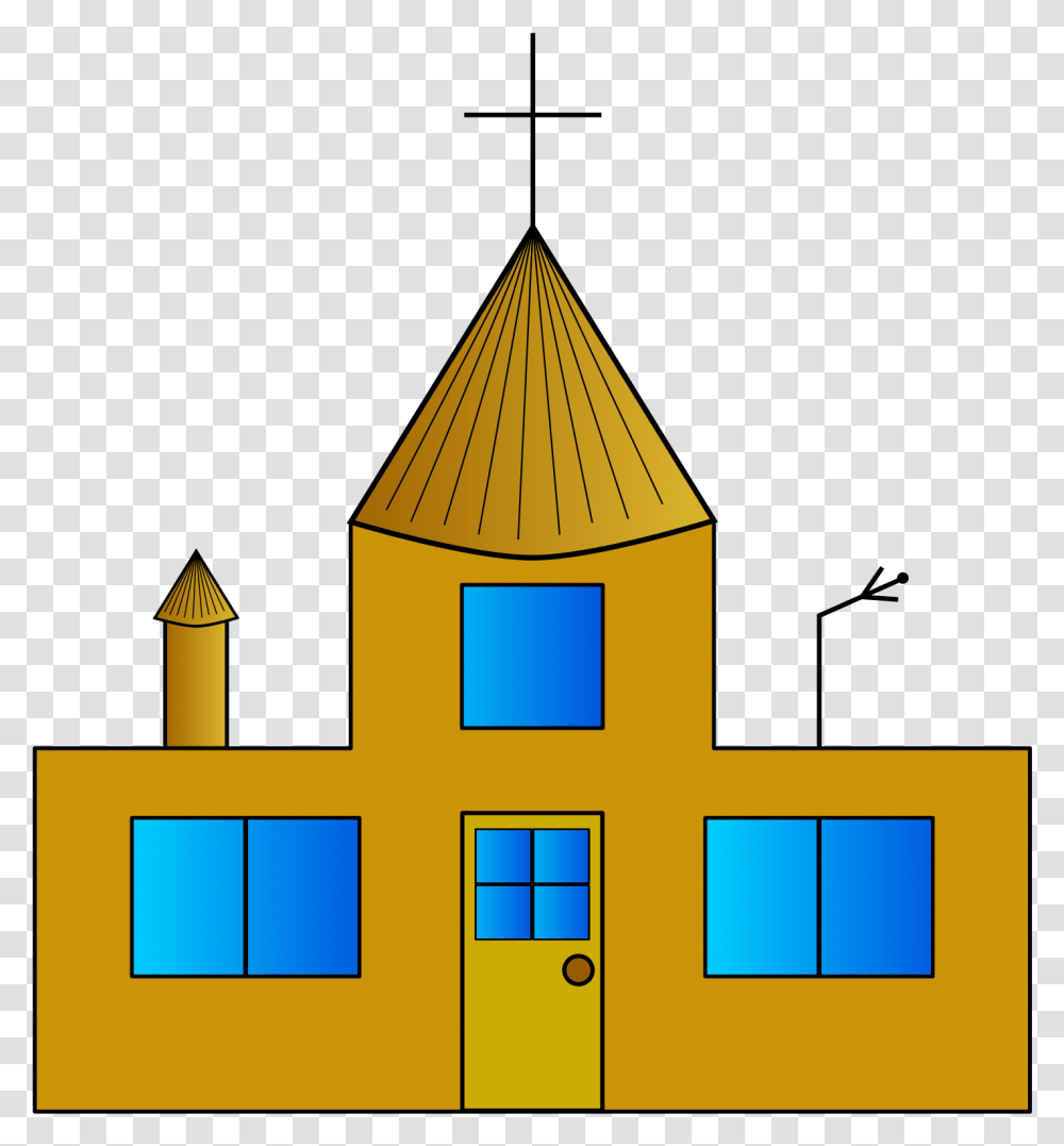 Golden House Clip Arts Cross, Architecture, Building, Triangle, Lighting Transparent Png