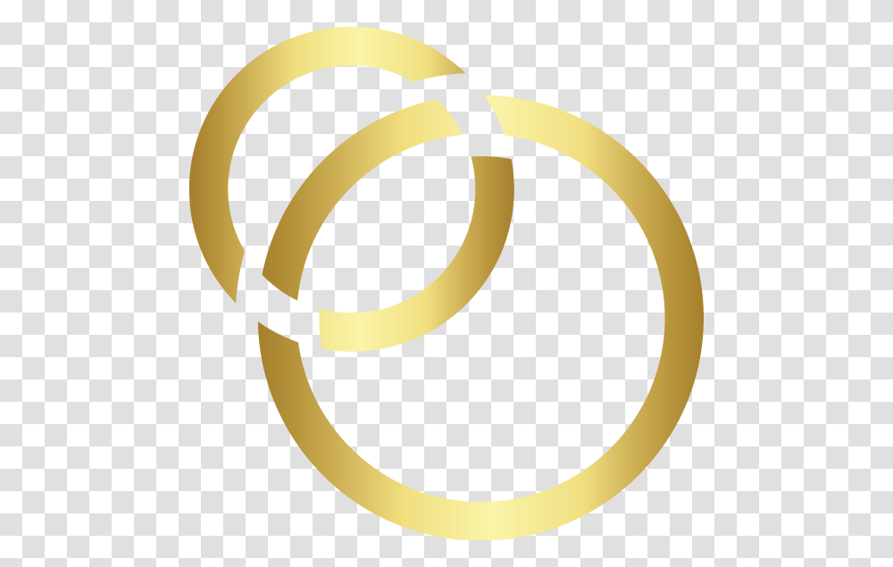 Golden Join Ring Logo Circle, Trademark, Banana, Food Transparent Png