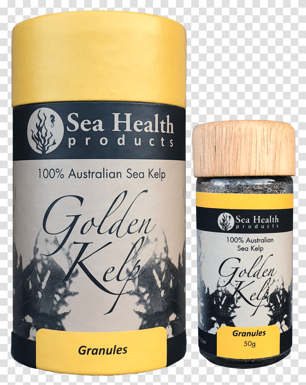 Golden Kelp Flakes Superfood Cylinder, Alcohol, Beverage, Drink, Label Transparent Png