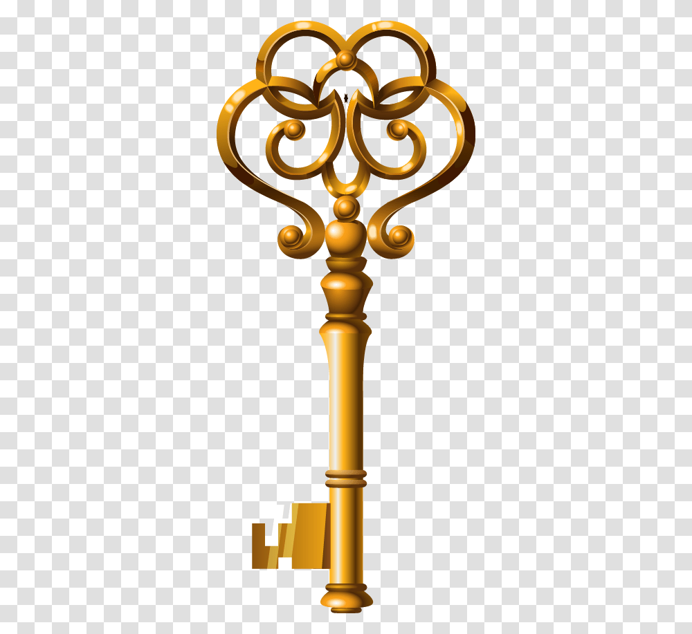 Golden Key Background Arts, Lamp, Bronze Transparent Png