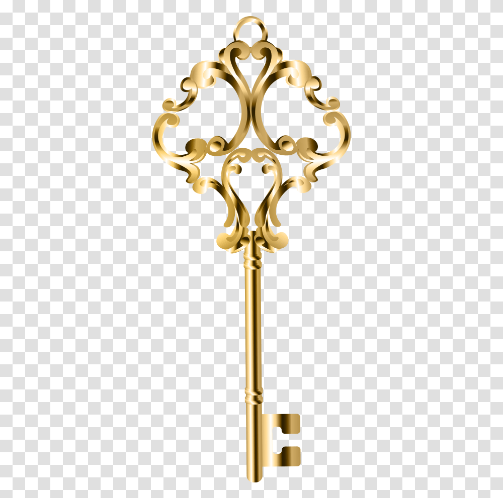 Golden Key Clipart Background, Light, Cross, Weapon Transparent Png