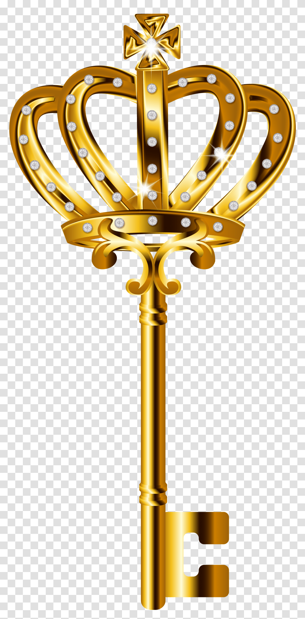 Golden Key Pic Gold Key, Emblem, Lamp, Trident Transparent Png