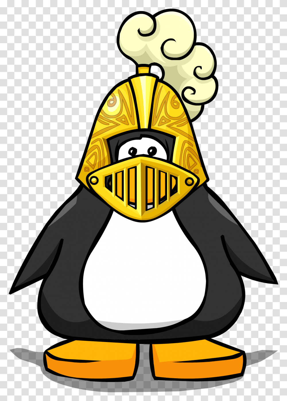 Golden Knight's Helmet Pc Club Penguin With Headphones, Bird, Animal, King Penguin Transparent Png