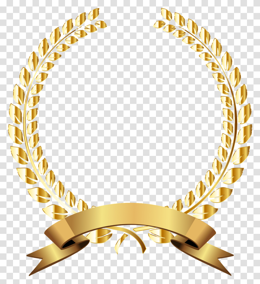 Golden Laurel Wreath Background Golden Wreath, Bracelet, Jewelry, Accessories, Accessory Transparent Png